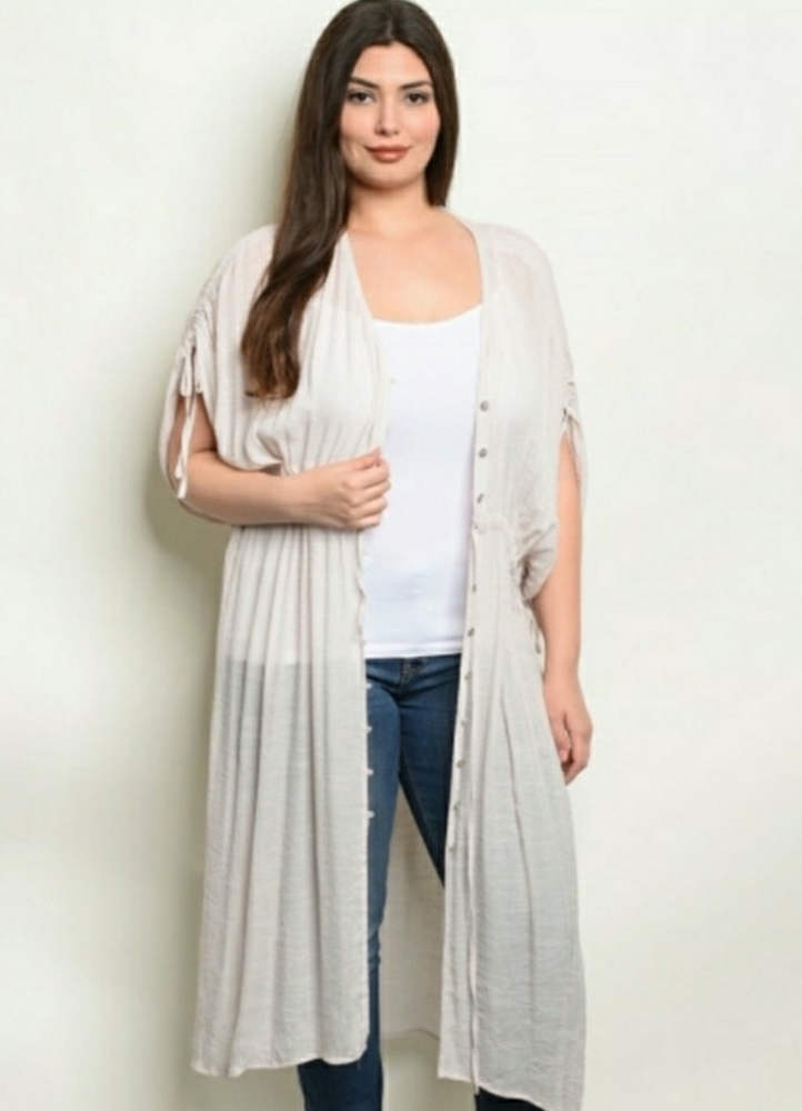 📦 🌻 CREAM Plus size kimono, beautiful & flowy🦋
